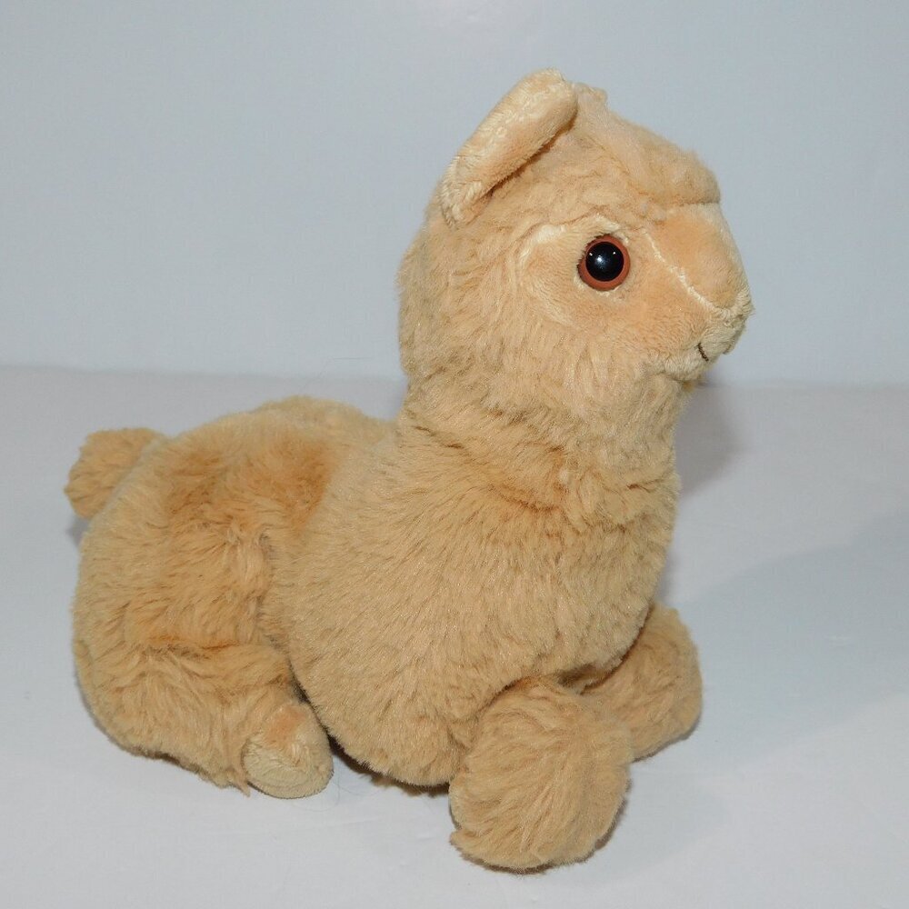 Plush sitting Alpaca Telus Spokescritter 7" Tan  Stuffed Toy Wild Republic K&M